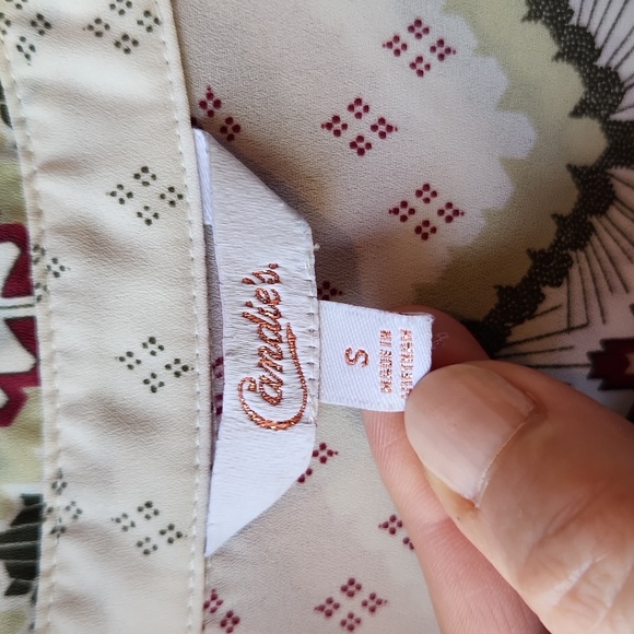 Candie's Long-Sleeved Blouse Size S Color Pink/White/Green - Picture 2 of 8